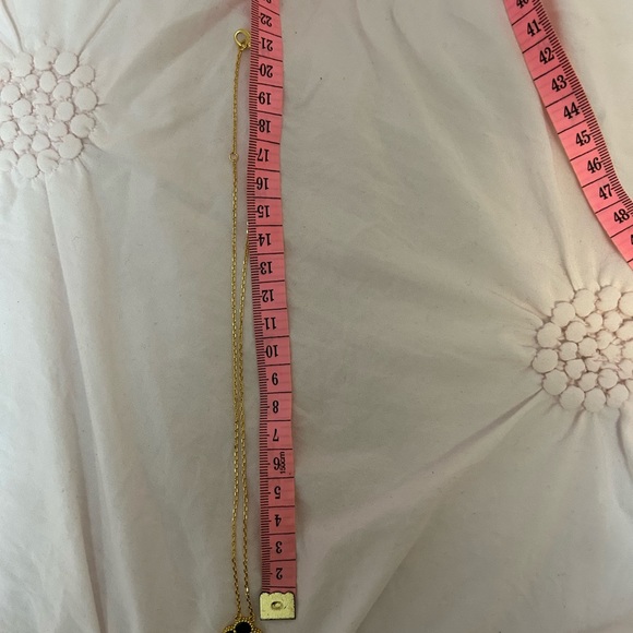 Blue agate necklace with gold hardware - Picture 5 of 5